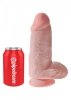Grube realistyczne dildo z jądrami sztuczny penis na przyssawce 23 cm